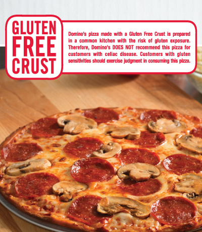 Domino S Gluten Free Crust Information Gluten Free Pizza At Domino S