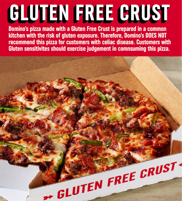 Domino S Gluten Free Crust Information Gluten Free Pizza At Domino S