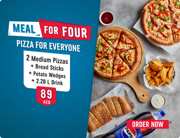 The menu deals for domino's pizza