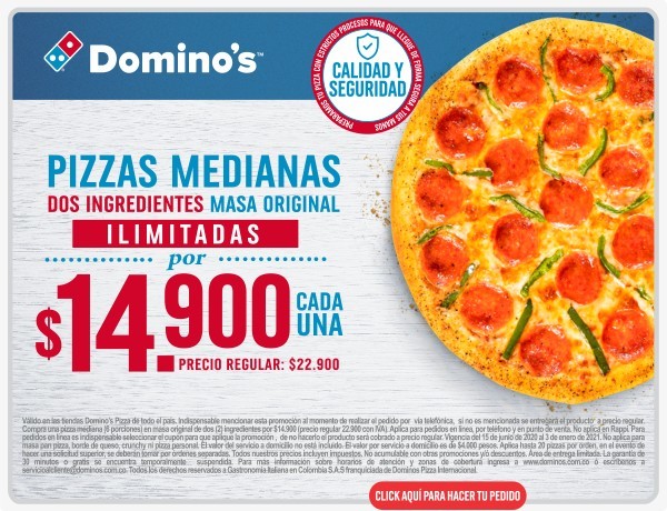 Domino S Pizza Colombia Pide En Linea Dominos Com Co